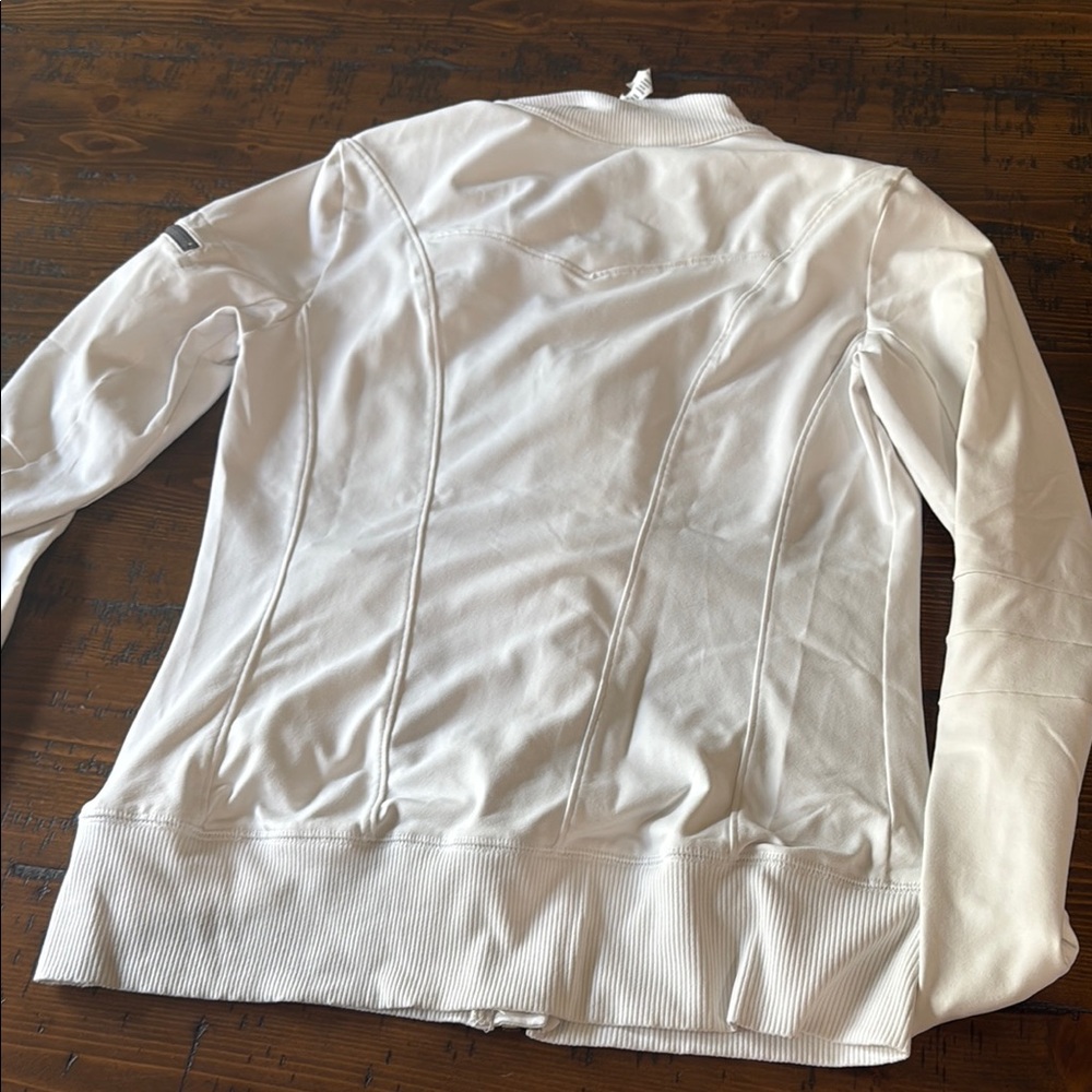 ALO Yoga White Zip-Up Hoodie - Picture 6 of 6